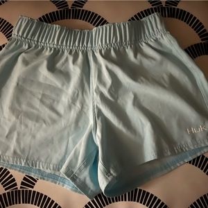 HUK blue fishing shorts
